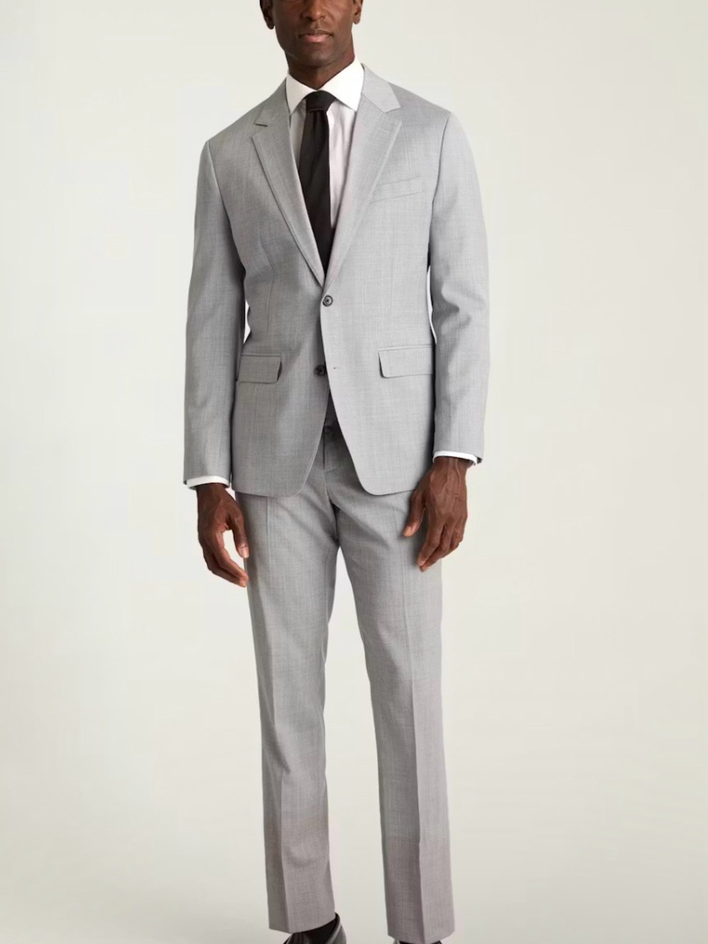 Bonobos Tall Light Gray Two-Piece Suit - Modern Slim Fit. 42L jacket & 34” pants